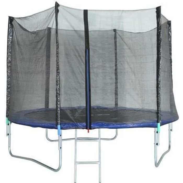 Trampoline 244 cm Noir TRIGANO Échelle et filet de protection inclus