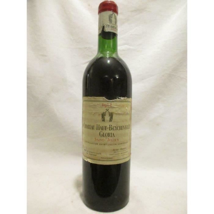saint-julien château haut-beychevelle gloria rouge 1972 - bordeaux