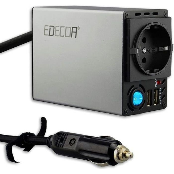 EDECOA 300w convertisseur 12v 220v transformateur avec 2 USB et 1 prises EU convertisseur voiture 12v 220v