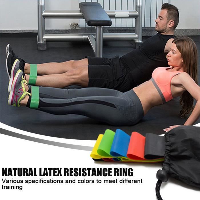 Bande de Fitness élastique, ARTIZLEE Bande de Résistance élastique 5 Niveaux de Force - avec Sac de Rangement