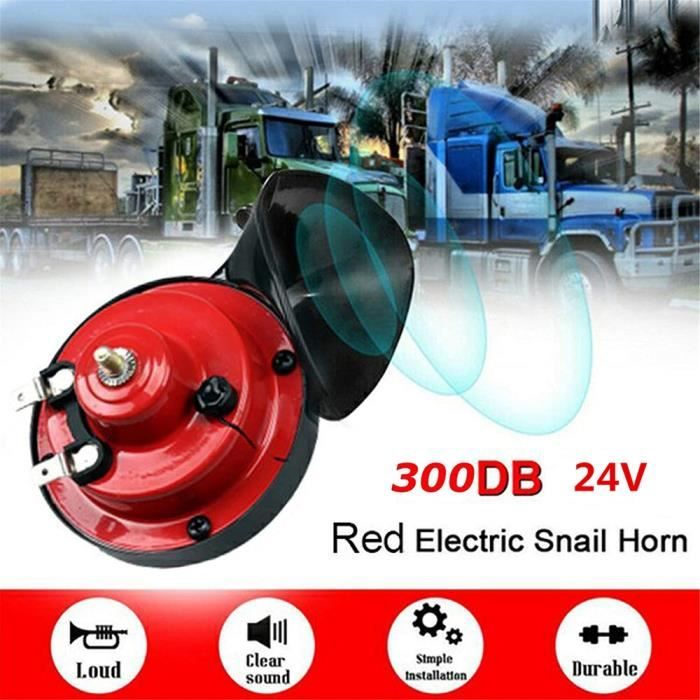 Klaxon de Train électrique Super 300 DB 24V, 2 pièces, klaxon d'escargot, pour camions, accessoires de moto e