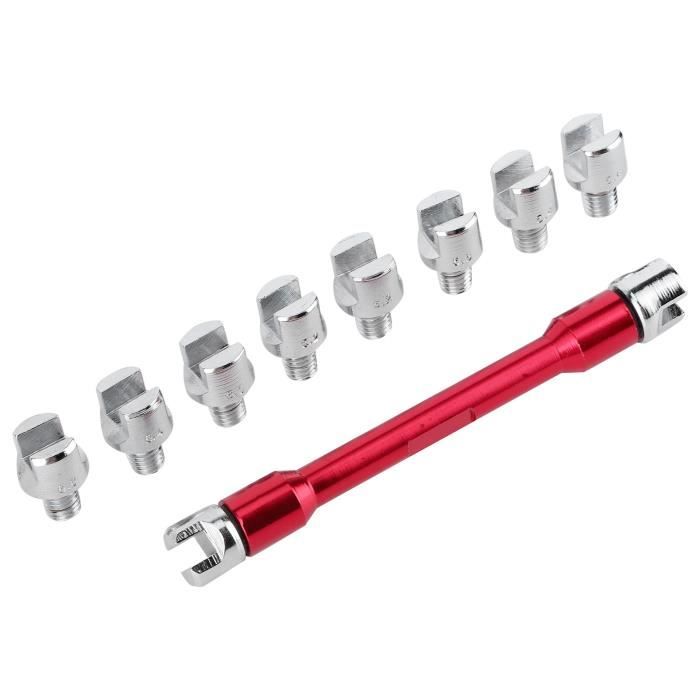 Drfeify clé à rayons à poignée CNC Clé à rayons de moto Ensemble de clés CNC 5.0-6.8 longueur 93mm / 3.7in pour la plupart