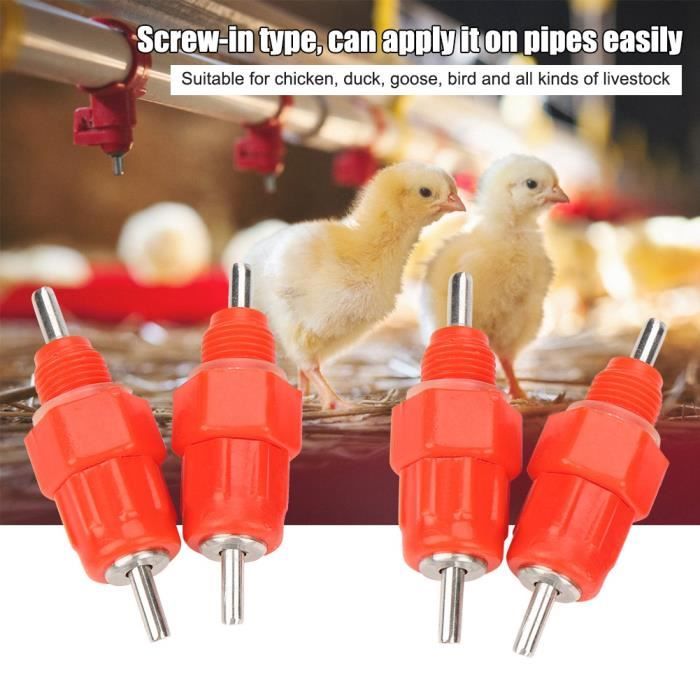 20pcs abreuvoir automatique volaille mamelon abreuvoir poulet canard poule distributeur de boisson distributeur vis dans style