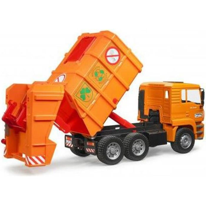 Bruder 02760 MAN TGA Orange, camion poubelles