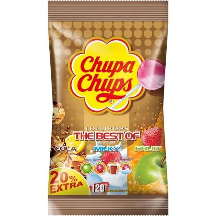 Le meilleur de sucettes Chupa Chups, 120 sucettes
