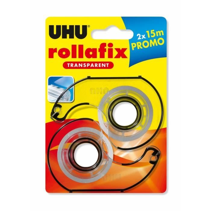 UHU LOT DE 2 DEVIDOIRS TRANSPARENT 15M