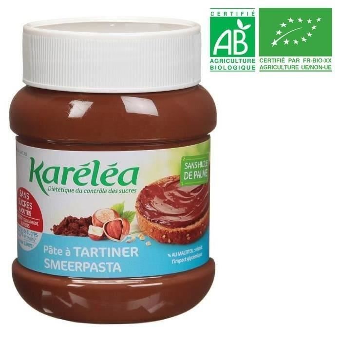 Karéléa Chocolat Sans Sucres Ajoutés Pâte à Tartiner Noisettes Cacao 400g