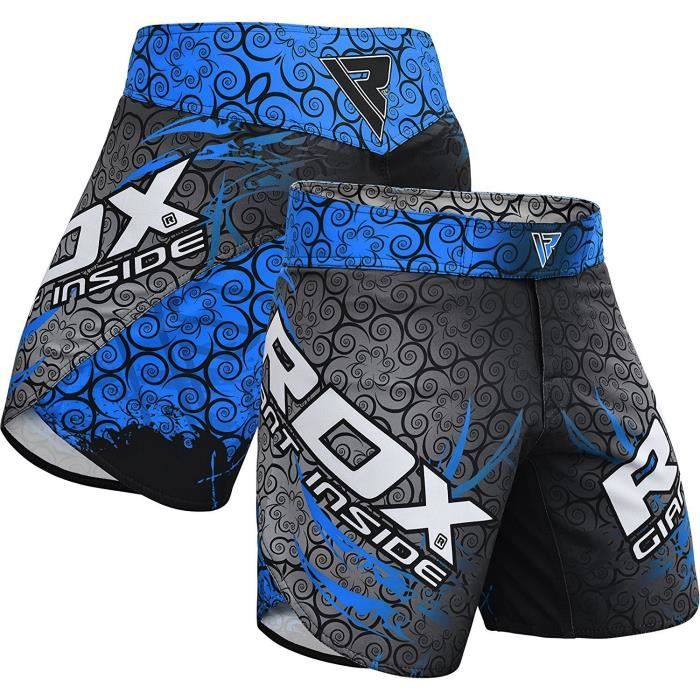 RDX MMA Short Entraînement Grappling Combat Kick Boxe Arts Martiaux Free Fight UFC Cage