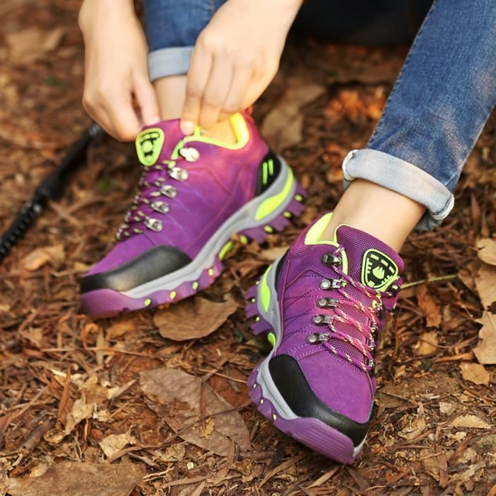 Chaussures de randonnée à plateforme Femmes Sports plein air Escalade Baskets trekking imperméables