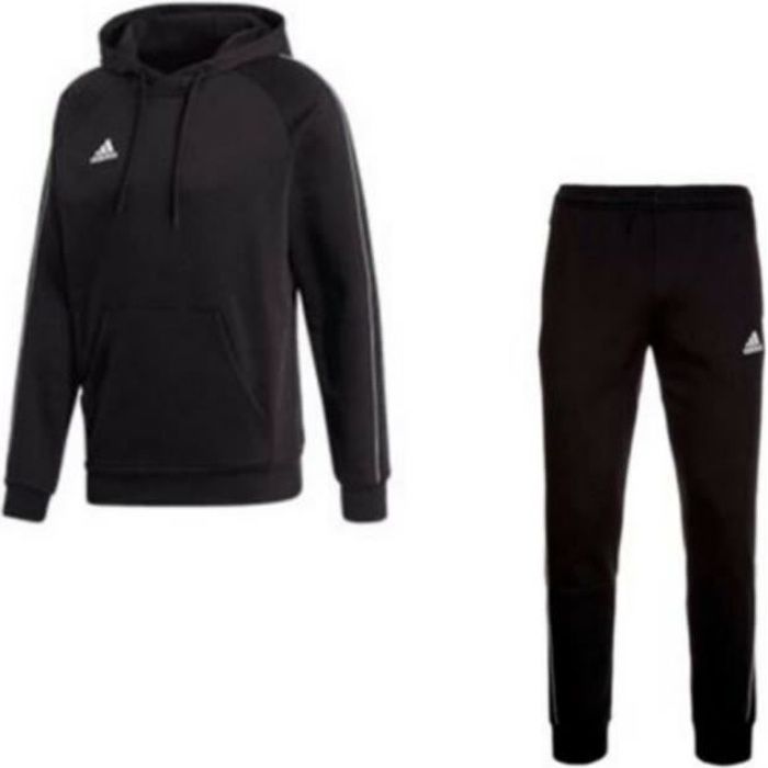 Jogging Polaire A Capuche Homme Adidas Noir
