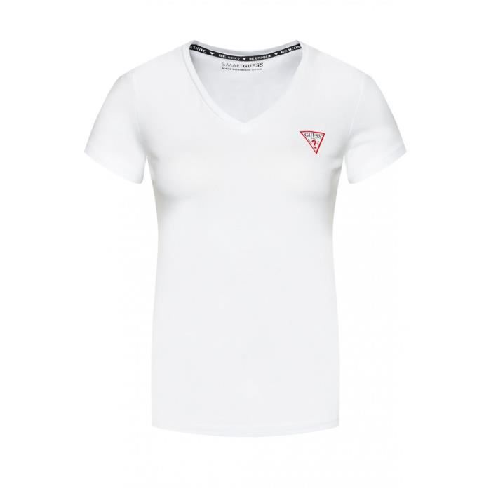 Tee shirt stretch iconique à logo patché - Guess jeans - Femme