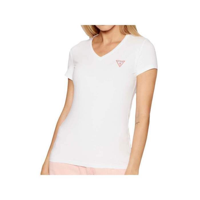 Tee shirt stretch iconique à logo patché - Guess jeans - Femme