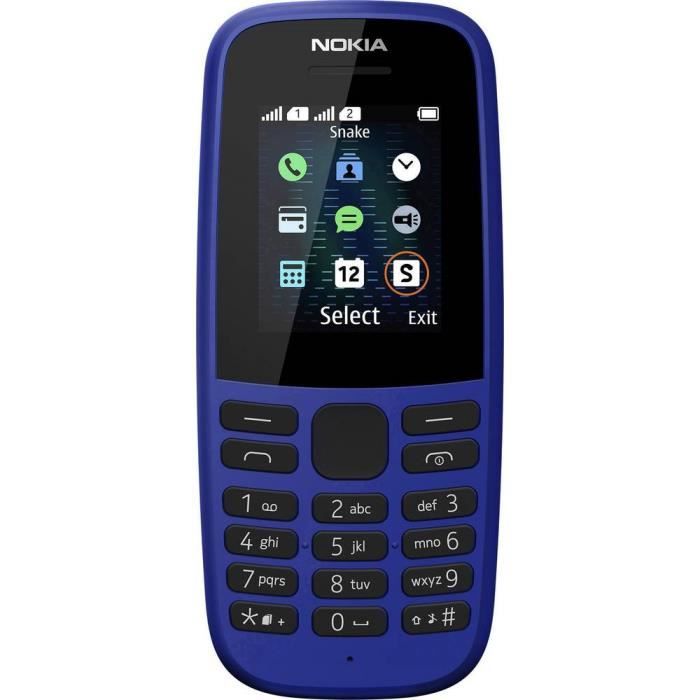 Téléphone portable double SIM Nokia 105 2019 NO105DS2019-B bleu 1 pc(s)