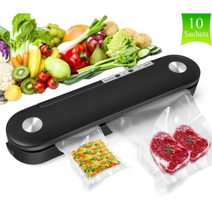 Oricean Machine sous Vide Alimentaire Automatique avec 10 Sacs pour Légumes, Fruits, Viande