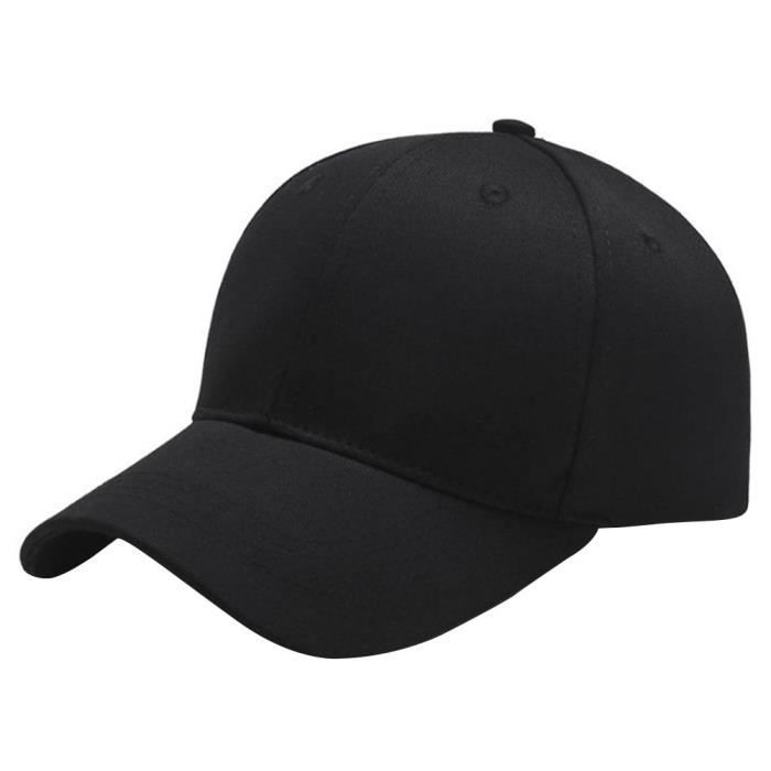 1X Casquette Homme Noir Mode Visière réglable Baseball Chapeau de Conducteur de Camion Chapeau de Soleil Mouveme