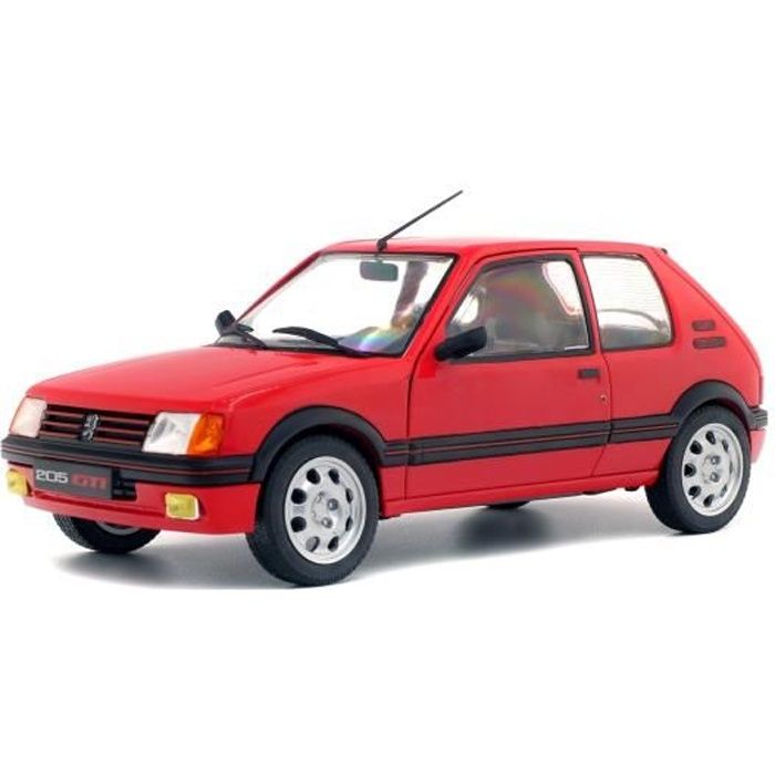 SOLIDO Voiture miniature - Peugeot 205 Gti 1,9 Mk1 1985 - Rouge - Echelle 1/18