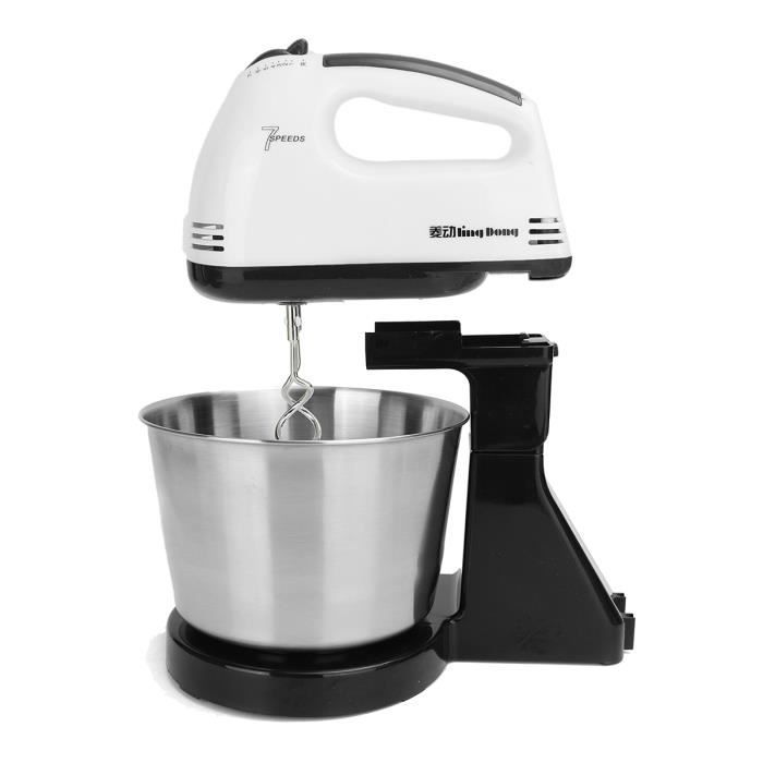 TEMPSA 220v Batteur électrique 7 vitesse mixeur batteur fouet de cuisine maison Blanc
