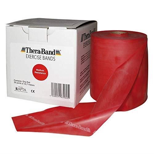 Bande de résistance à l'effort élastique TheraBand Original en rouge - 13 cm de large