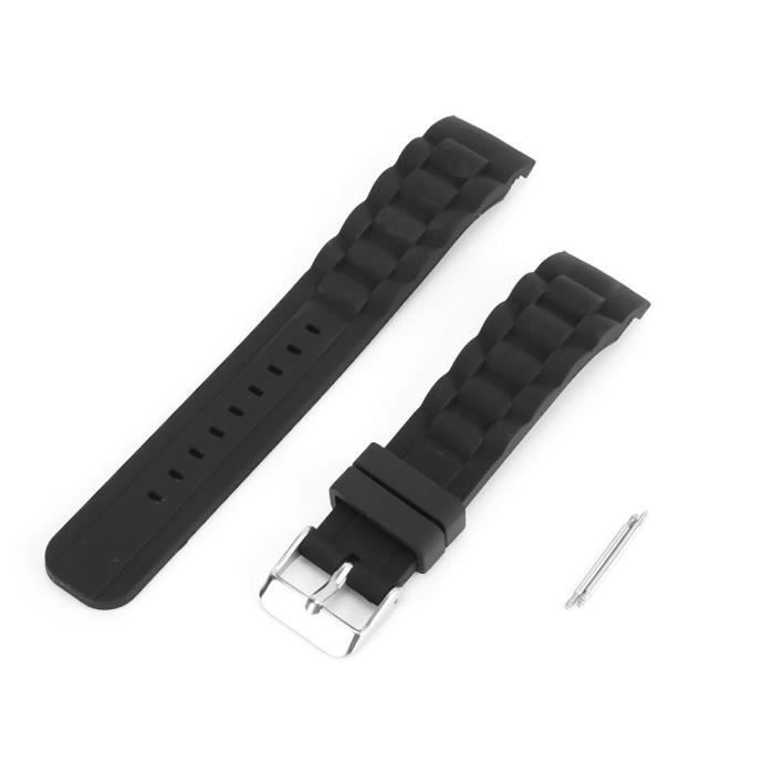 VINGVO bracelet de montre à boucle ardillon 20mm bracelet de montre en silicone boucle ardillon accessoire de pièce de rechange