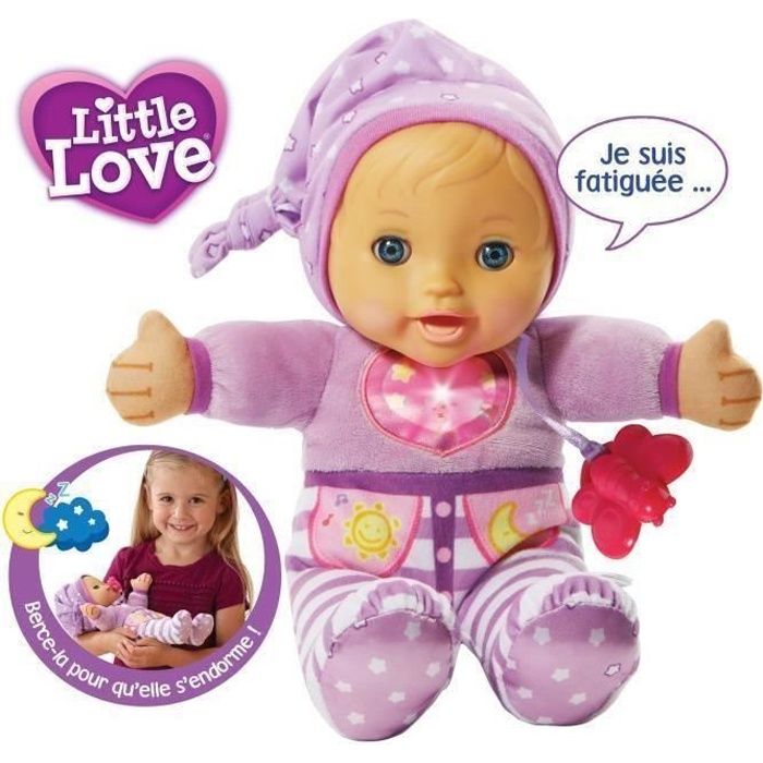 VTECH - Little Love - Mon Bébé à Bercer - Poupée Interactive