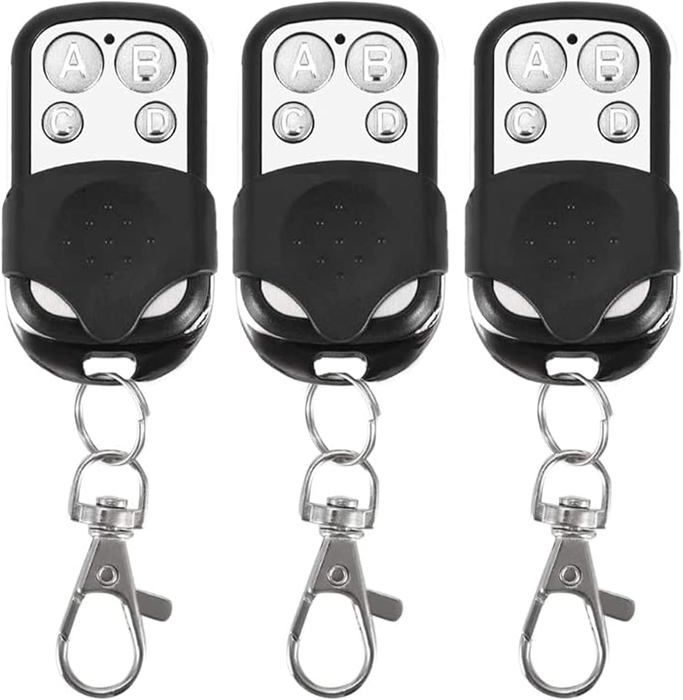 Lot de 3 télécommandes universelles pour Portail Automatique fréquence 43392 MHz Code Fixe pour contrôler jusquà 4 Portes