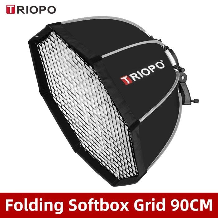 Softbox Octogonale 90 Cm - Pour Flash Speedlite (monture Bowens) - Diffusion Douce, Pliable Avec Sac - Idéale Portrait Et Photo Produit