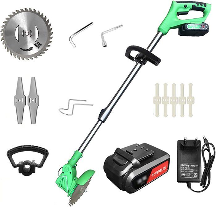 Coupe-bordures Sans Fil Avec Batterie 2000 MAh - Tondeuse à Gazon 3 En 1 Avec Lames Interchangeables - 3