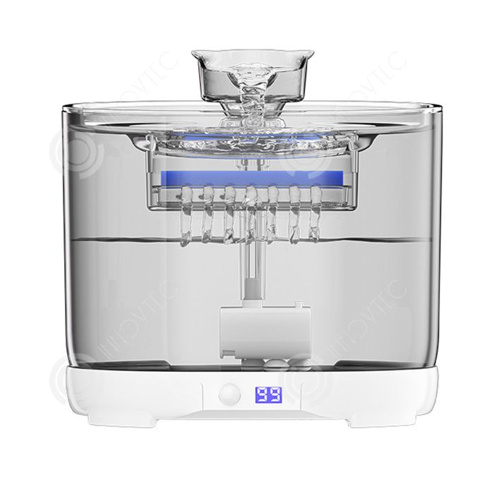 Comparer les prix de INN Fontaine à Eau pour Chat 2,2L avec Detecteur de Mouvement Filtre Fontaine Eau Pompe Silencieuse Et 5000 mAh Rechargeable