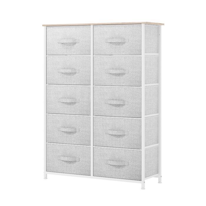 Commode 6 Tiroirs En Tissu LYNCOHOME - Rangement Chambre, Bureau Ou Salon