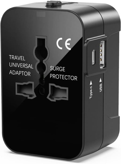 Adaptateur Prise Universelle De Voyage, Prise Adaptateur Universel Avec 2 Usb Et 3 Usb C Adaptateur International Vers Usa Canada Uk Australie Chine 96545619