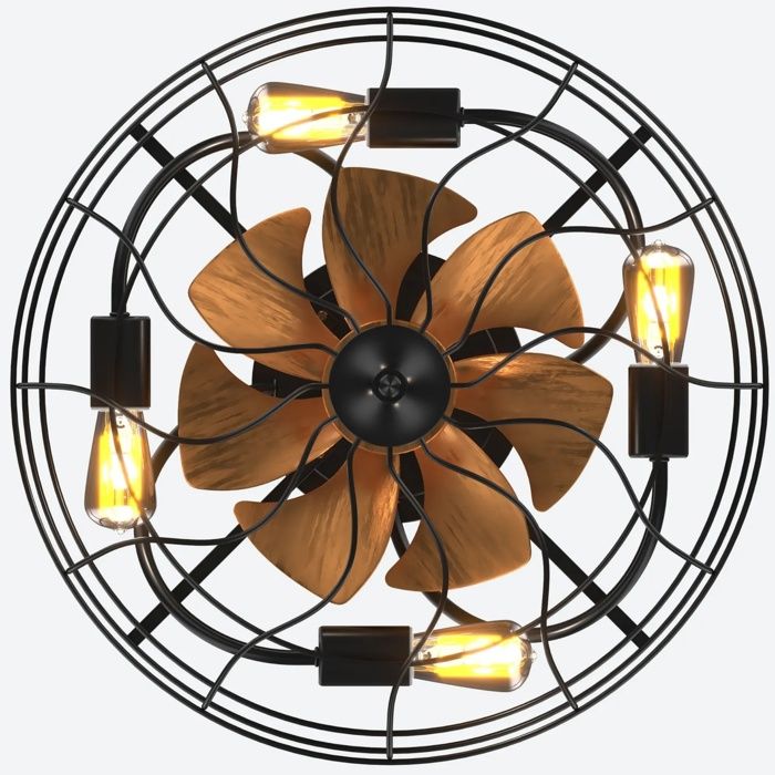 Ventilateur de Plafond 7 Lames en ABS Intérieur / Extérieur Style Rétro industriel Télécommande Mode Hiver Été Moteur CC 50cm - Nec