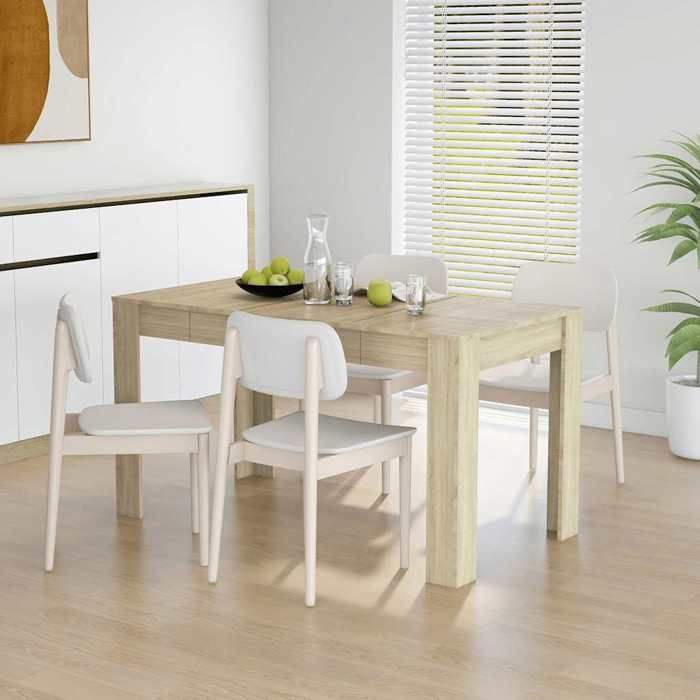 Table à manger-Table de cuisine Chêne sonoma 140x745x76 cm Bois dingénierie