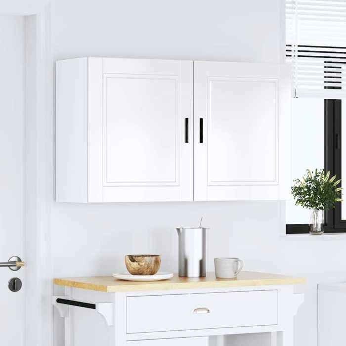Armoires murales de cuisine 2 pcs - STAR - Meuble de cuisine haut - Porto blanc brillant LL56