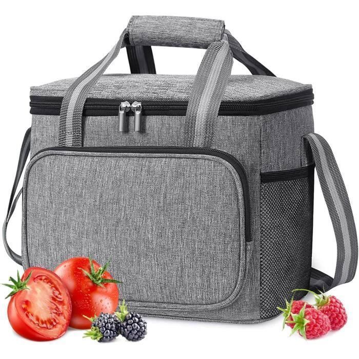 Sac Isotherme Repas Pliable Glacière Souple Isotherme Grande Capacité Imperméable pour Étiquette