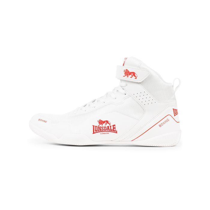 Chaussures de boxe Lonsdale Rufford - white/red Chaussures de boxe Lonsdale Rufford - white/red