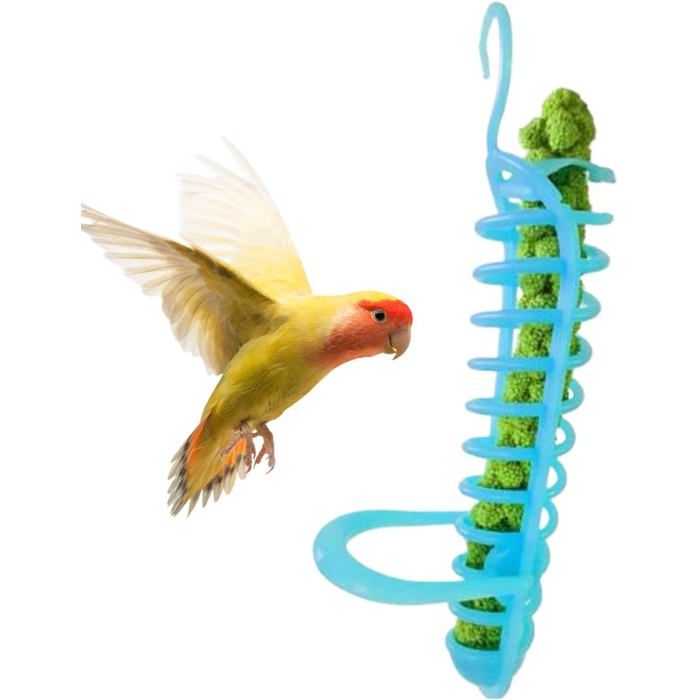 Cage à oiseaux pour millet - Outil dalimentation léger pour perruches calopsittes inséparables et perroquets de taille moyenne