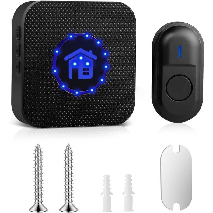 Romon Sonnette sans Fil Exterieur Etanche, kit de Sonnette sans Fil de ...