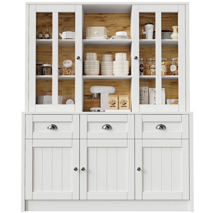 buffet de cuisine Meuble haut salon blanc 140x38 5x175cm - Vitrine cuisine salle à manger minimaliste moderne buffet de cuisine Meuble haut salon blanc 140x38 5x175cm - Vitrine cuisine salle à manger minimaliste moderne