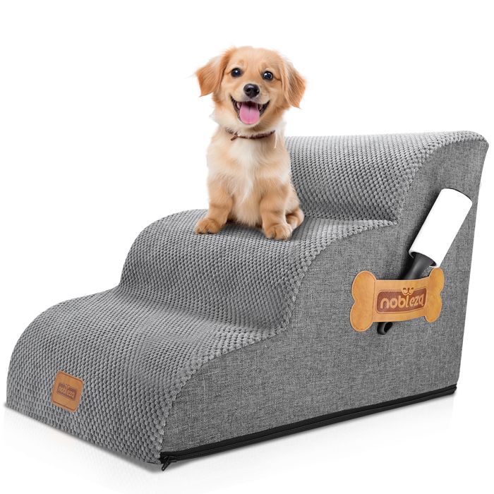 Comparer les prix de Nobleza Escalier pour Chien Rampe pour Chien3 Marches Antidérapant avec Rouleau Anti-peluche