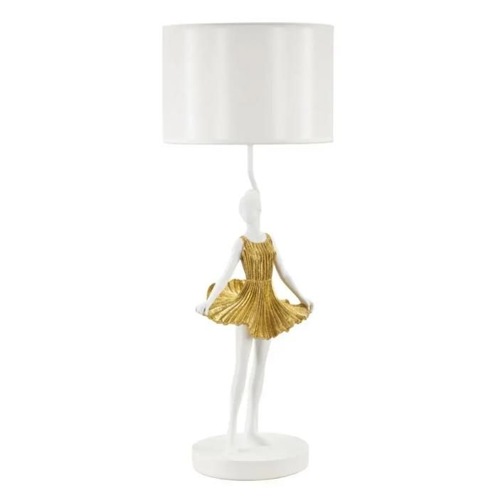 Lampe de table Mauro Ferretti Ballerina - Doré - 28x64 cm Lampe de table Mauro Ferretti Ballerina - Doré - 28x64 cm