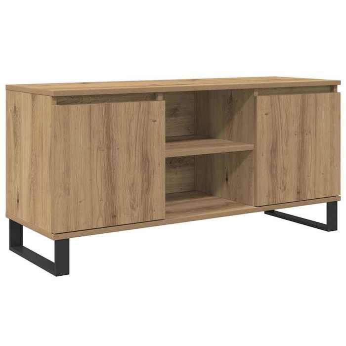 Black FridayMeuble TV - Cabinet TV - Armoire salon - Chêne artisanal - 104x35x50cm - Bois dingénierie EU01_990999