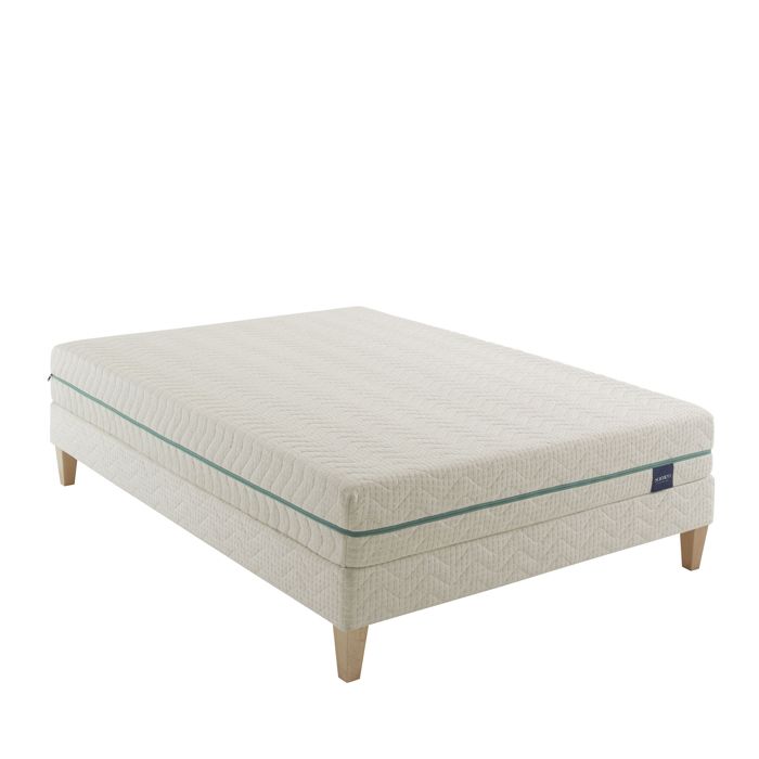 Ensemble matelas naturel latex naturel sommier et pieds Aube 700 - SOMEO 200x200 - Ecru - Garantie 7 ans - Someo Ensemble matelas naturel latex naturel sommier et pieds Aube 700 - SOMEO 200x200 - Ecru - Garantie 7 ans - Someo