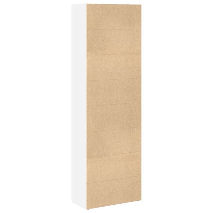Cabinet de Livre SOLOMOON CHIC Bibliothèque Polyvalente - Pour enfant/adulte - blanc 60x30x189 cm bois dingénierie BB2589