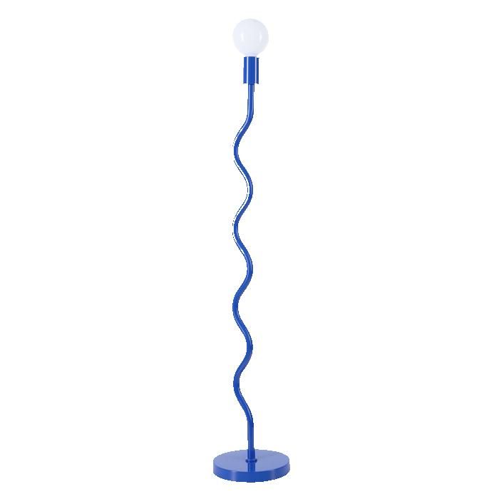 Lampe sur Pied Wama - Box and Beyond - Métal Bleu - Douille E27 - Style Industriel et Moderne