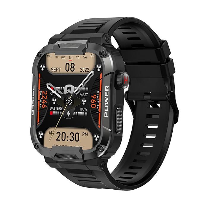 Montre connectée de sport pour hommes RNCYN Fréquence cardiaque 24h Modes sportifs multiples Réponse aux appels