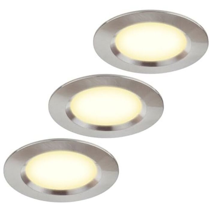 Spots encastrés LED ultra-plats - VIREX® - Ensemble de 3 - 12 V - 3 W - Découpe 55 mm - Câble 17 m - IP44