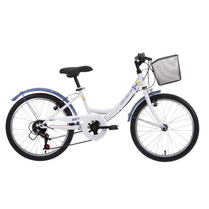 DENBIKE V&eacute;lo enfant  20 Fille - 6 Vitesses  avec poign&eacute;e tournante - Freins V-Brake et &eacute;quipement City