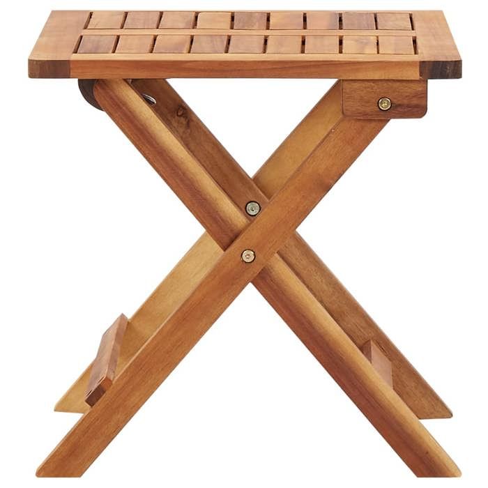 Table pliable de jardin durable - vidaXL - 2 personnes - bois dacacia massif - 40 x 40 x 40 cm - plateau robuste boe90v165