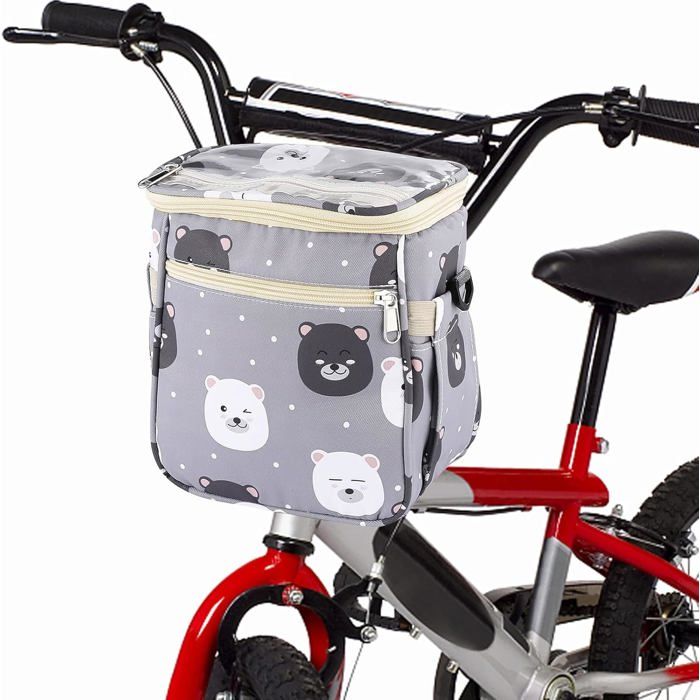 Sacoche de guidon pour vélo enfant sacoche de roue de vélo avec bandoulière amovible étanche.