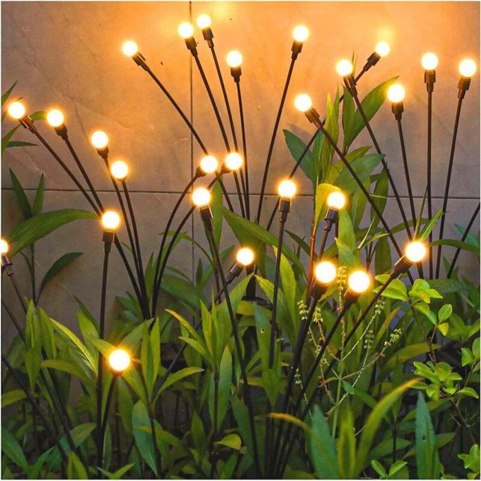 Lampes Solaires Exterieur4 Pièces 10 LED Lumières Solaires Lucioles pour Jardin BalconLampe Solaire Exterieur Jardin Décoration